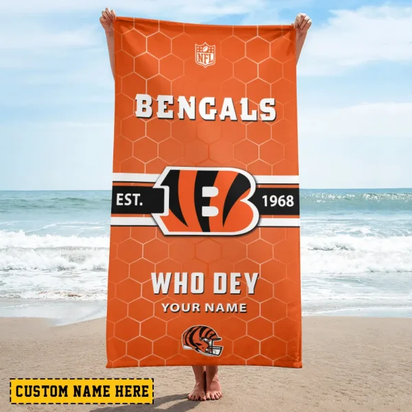 Cincinnati Bengals NFL Beach Towels New 2025 AZBTOWEL555 - Image 2