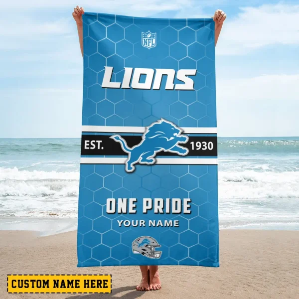 Detroit Lions NFL Beach Towels New 2025 AZBTOWEL559 - Image 2
