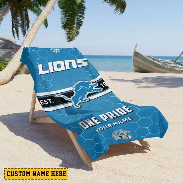 Detroit Lions NFL Beach Towels New 2025 AZBTOWEL559
