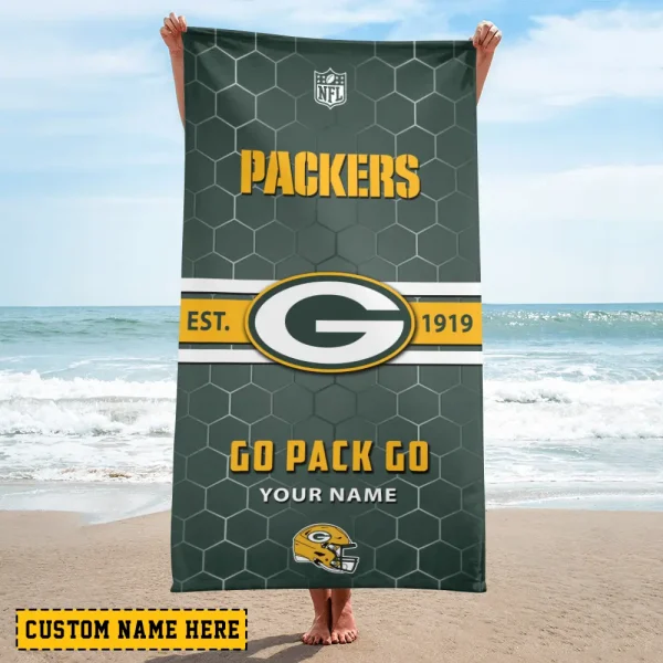 Green Bay Packers NFL Beach Towels New 2025 AZBTOWEL560 - Image 2
