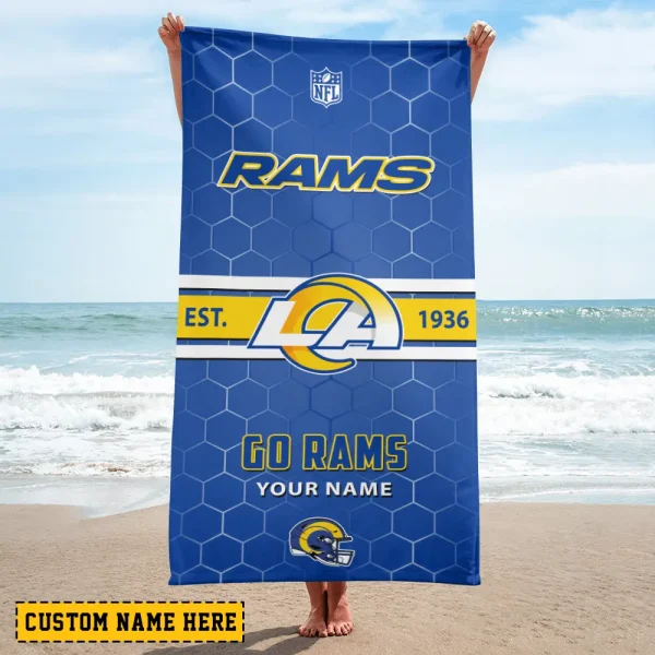 Los Angeles Rams NFL Beach Towels New 2025 AZBTOWEL567 - Image 2