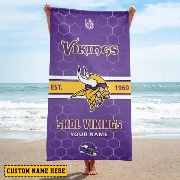Minnesota Vikings NFL Beach Towels New 2025 AZBTOWEL569 - Image 2