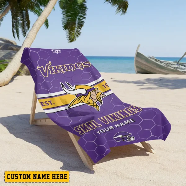 Minnesota Vikings NFL Beach Towels New 2025 AZBTOWEL569