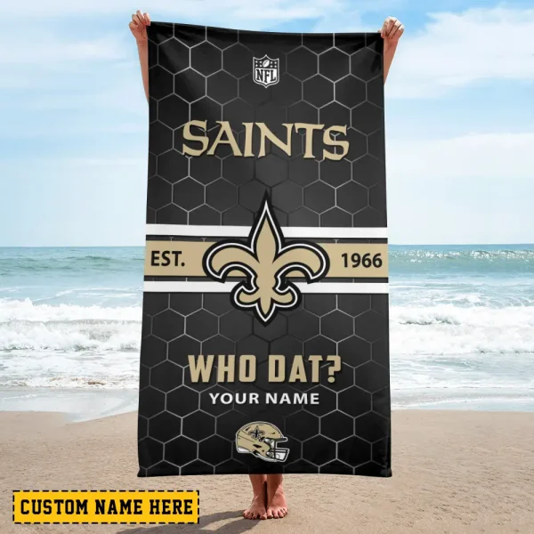 New Orleans Saints NFL Beach Towels New 2025 AZBTOWEL571 - Image 2