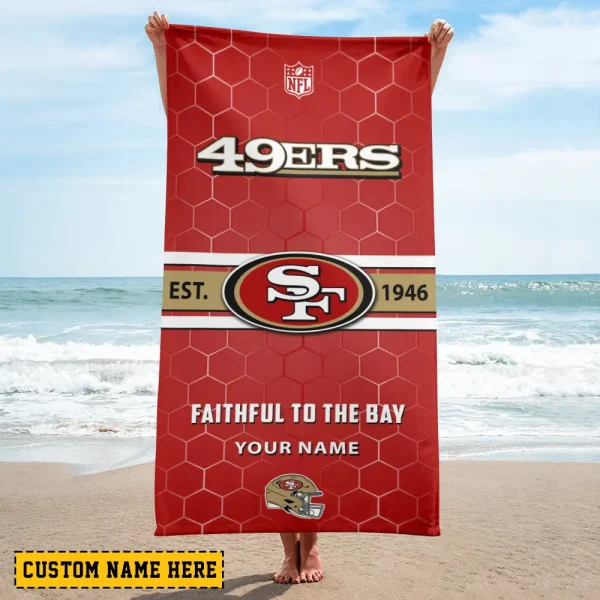 San Francisco 49ers NFL Beach Towels New 2025 AZBTOWEL576 - Image 2