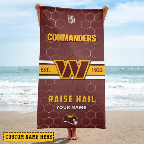 Washington Commanders NFL Beach Towels New 2025 AZBTOWEL580 - Image 2