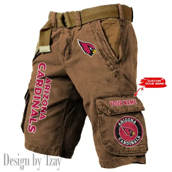 Arizona Cardinals Pocket Print Cargo Shorts (Belt Not Included) trending 2025 S9MCS399 - Image 2