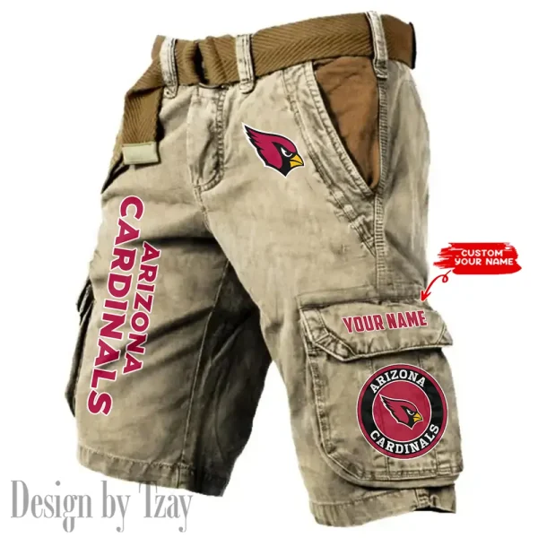 Arizona Cardinals Pocket Print Cargo Shorts (Belt Not Included) trending 2025 S9MCS399 - Image 3