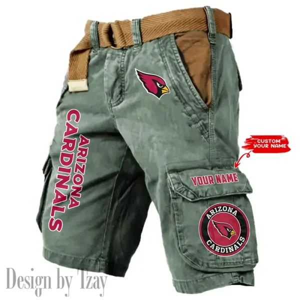 Arizona Cardinals Pocket Print Cargo Shorts (Belt Not Included) trending 2025 S9MCS399 - Image 4