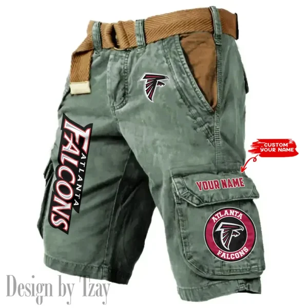 Atlanta Falcons Pocket Print Cargo Shorts (Belt Not Included) trending 2025 S9MCS400 - Image 2