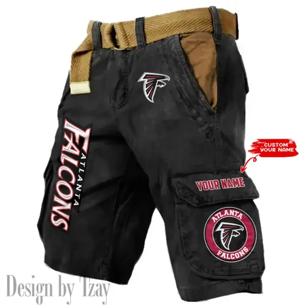 Atlanta Falcons Pocket Print Cargo Shorts (Belt Not Included) trending 2025 S9MCS400 - Image 3