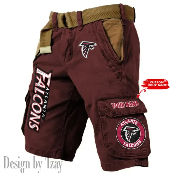 Atlanta Falcons Pocket Print Cargo Shorts (Belt Not Included) trending 2025 S9MCS400 - Image 5