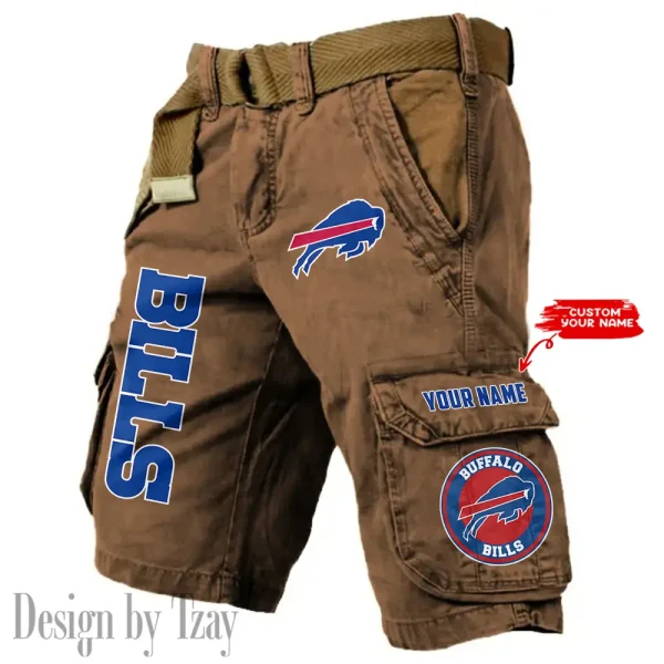 Buffalo Bills Pocket Print Cargo Shorts (Belt Not Included) trending 2025 S9MCS402 - Image 4