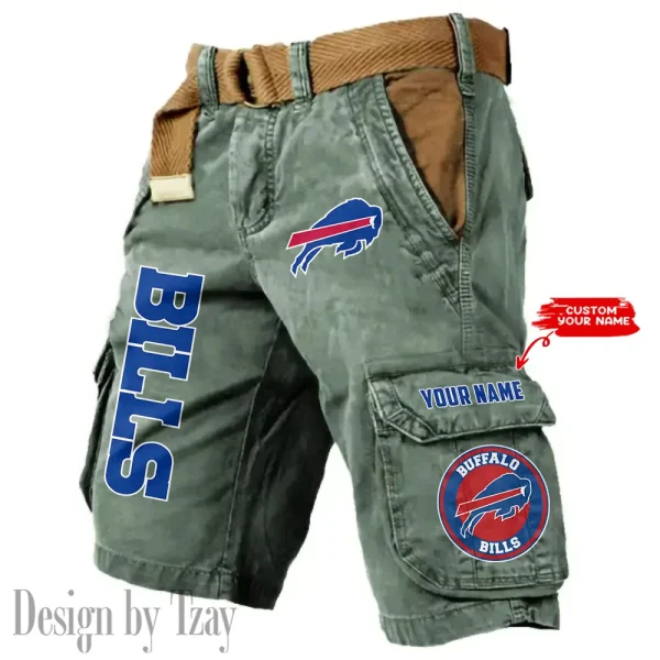 Buffalo Bills Pocket Print Cargo Shorts (Belt Not Included) trending 2025 S9MCS402 - Image 5