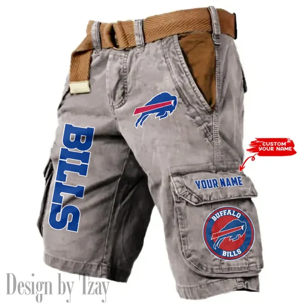 Buffalo Bills Pocket Print Cargo Shorts (Belt Not Included) trending 2025 S9MCS402 - Image 6