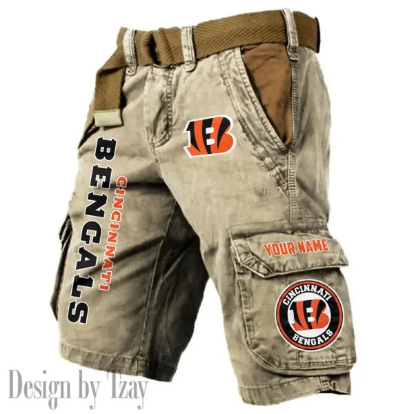 Cincinnati Bengals Pocket Print Cargo Shorts (Belt Not Included) trending 2025 S9MCS405 - Image 4