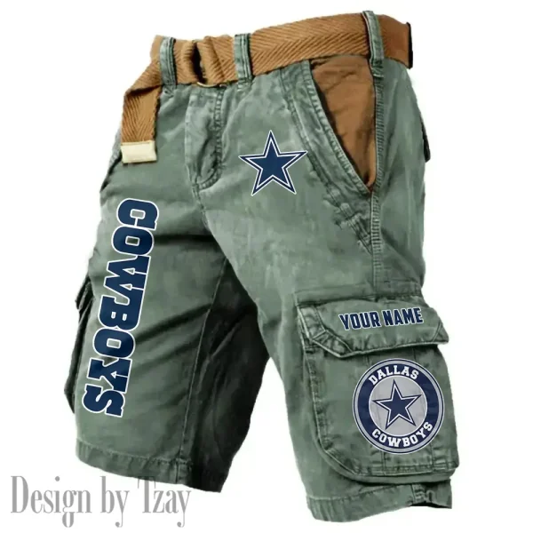 Dallas Cowboys Pocket Print Cargo Shorts (Belt Not Included) trending 2025 S9MCS407 - Image 4