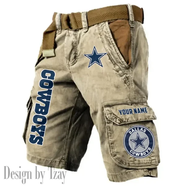 Dallas Cowboys Pocket Print Cargo Shorts (Belt Not Included) trending 2025 S9MCS407 - Image 6