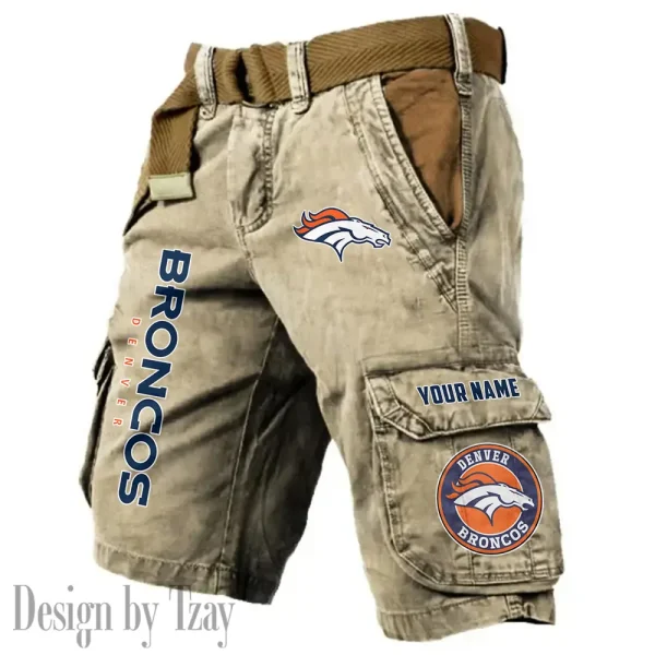 Denver Broncos Pocket Print Cargo Shorts (Belt Not Included) trending 2025 S9MCS408 - Image 3