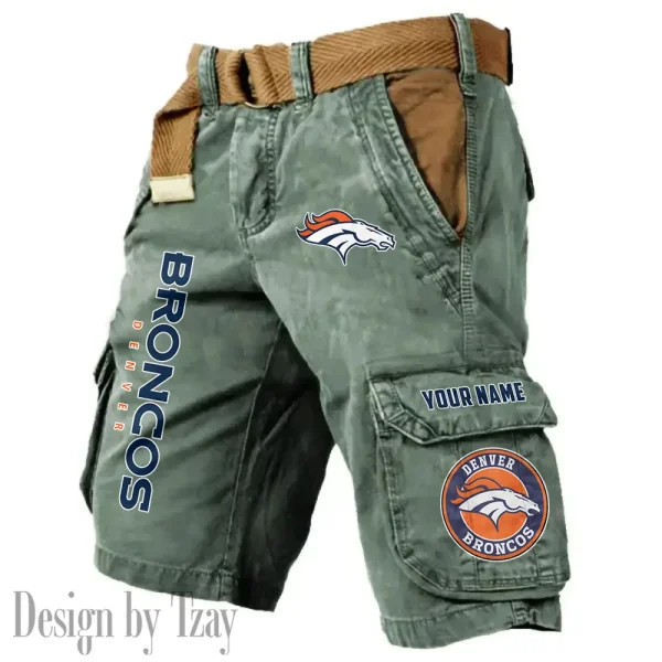 Denver Broncos Pocket Print Cargo Shorts (Belt Not Included) trending 2025 S9MCS408 - Image 4