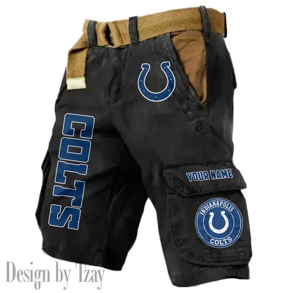 Indianapolis Colts Pocket Print Cargo Shorts (Belt Not Included) trending 2025 S9MCS412 - Image 3