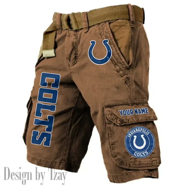 Indianapolis Colts Pocket Print Cargo Shorts (Belt Not Included) trending 2025 S9MCS412 - Image 4