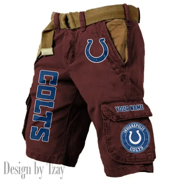 Indianapolis Colts Pocket Print Cargo Shorts (Belt Not Included) trending 2025 S9MCS412 - Image 5