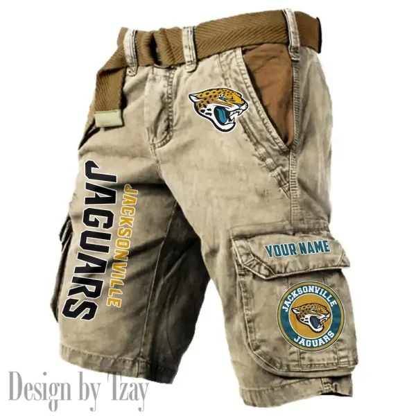 Jacksonville Jaguars Pocket Print Cargo Shorts (Belt Not Included) trending 2025 S9MCS413 - Image 2