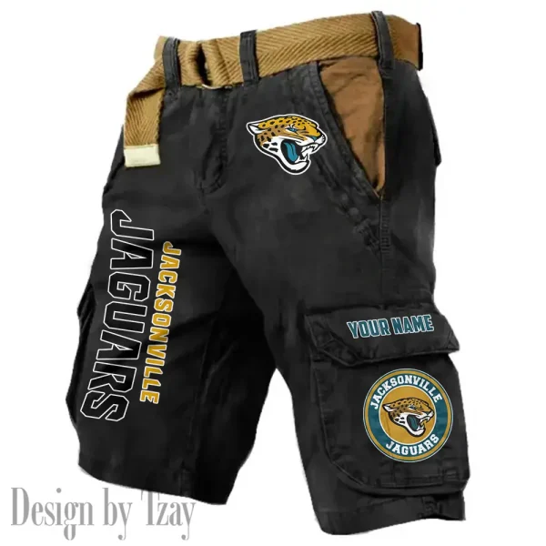 Jacksonville Jaguars Pocket Print Cargo Shorts (Belt Not Included) trending 2025 S9MCS413 - Image 5