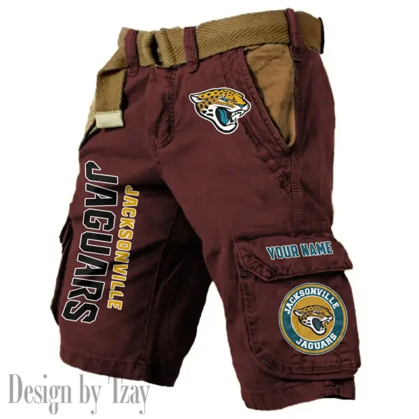 Jacksonville Jaguars Pocket Print Cargo Shorts (Belt Not Included) trending 2025 S9MCS413 - Image 6