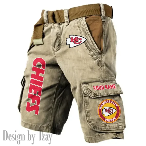 Kansas City Chiefs Pocket Print Cargo Shorts (Belt Not Included) trending 2025 S9MCS414 - Image 6