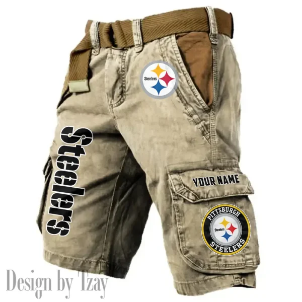 Pittsburgh Steelers Pocket Print Cargo Shorts (Belt Not Included) trending 2025 S9MCS425 - Image 4