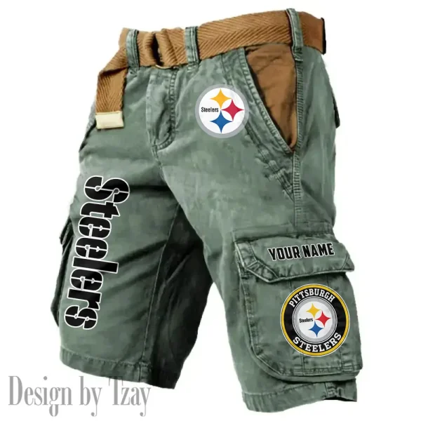 Pittsburgh Steelers Pocket Print Cargo Shorts (Belt Not Included) trending 2025 S9MCS425 - Image 5