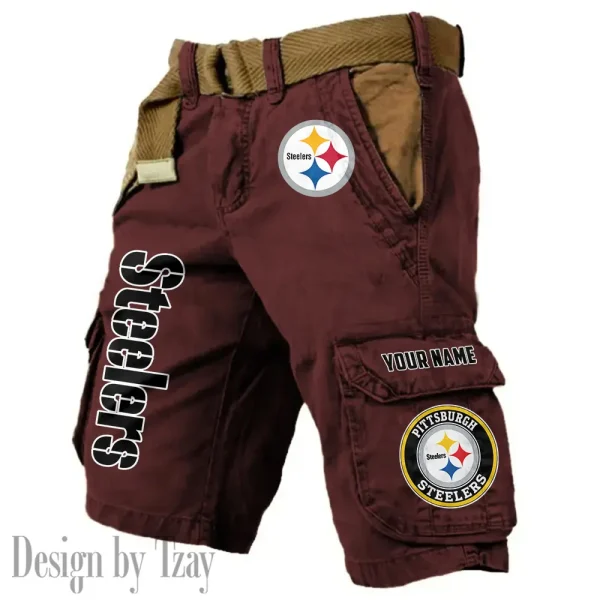 Pittsburgh Steelers Pocket Print Cargo Shorts (Belt Not Included) trending 2025 S9MCS425 - Image 6