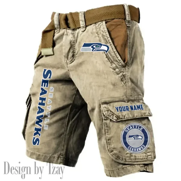 Seattle Seahawks Pocket Print Cargo Shorts (Belt Not Included) trending 2025 S9MCS427 - Image 5