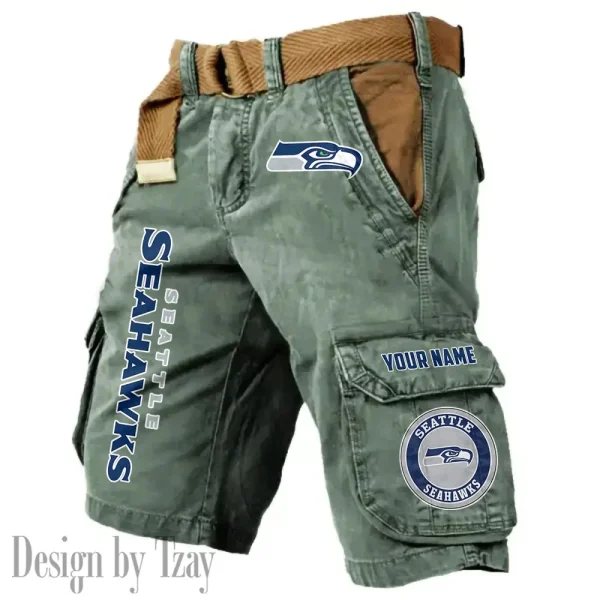 Seattle Seahawks Pocket Print Cargo Shorts (Belt Not Included) trending 2025 S9MCS427 - Image 6
