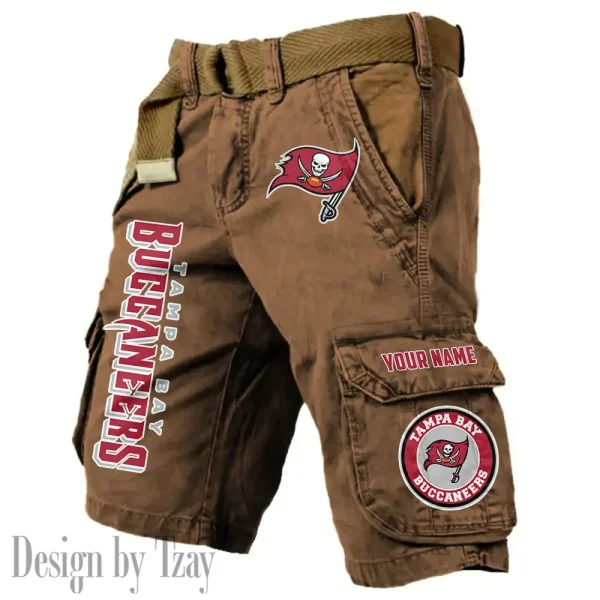 Tampa Bay Buccaneers Pocket Print Cargo Shorts (Belt Not Included) trending 2025 S9MCS428 - Image 4