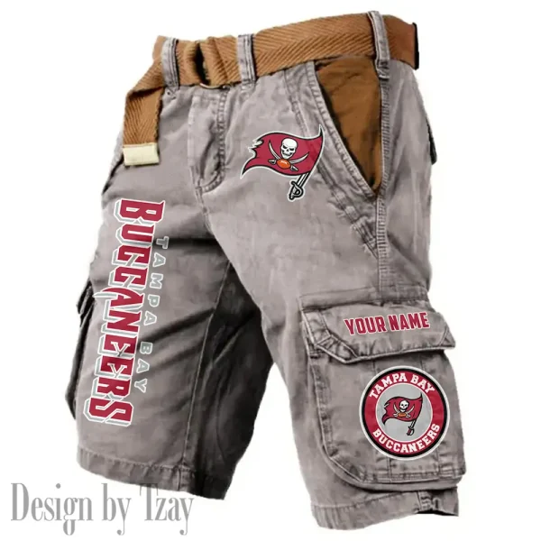 Tampa Bay Buccaneers Pocket Print Cargo Shorts (Belt Not Included) trending 2025 S9MCS428 - Image 5