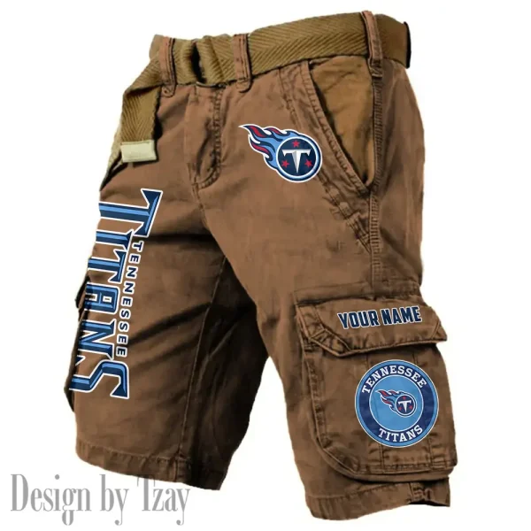 Tennessee Titans Pocket Print Cargo Shorts (Belt Not Included) trending 2025 S9MCS429 - Image 2