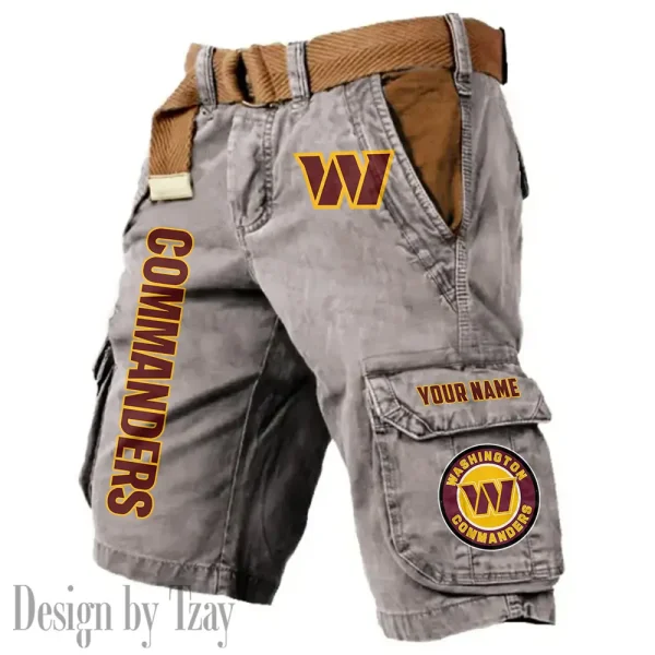 Washington Commanders Pocket Print Cargo Shorts (Belt Not Included) trending 2025 S9MCS430 - Image 4