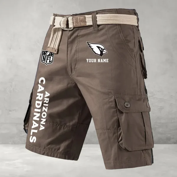 Arizona Cardinals Men's Cargo Shorts Button Trend Unique Design Team S9CSBT120 - Image 3