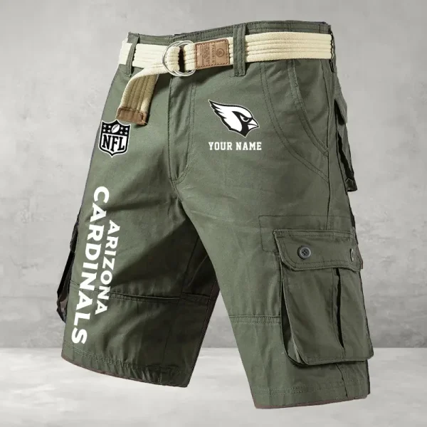 Arizona Cardinals Men's Cargo Shorts Button Trend Unique Design Team S9CSBT120 - Image 4