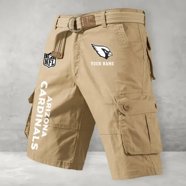 Arizona Cardinals Men's Cargo Shorts Button Trend Unique Design Team S9CSBT120 - Image 5