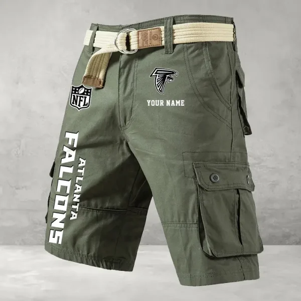 Atlanta Falcons Men's Cargo Shorts Button Trend Unique Design Team S9CSBT121 - Image 3
