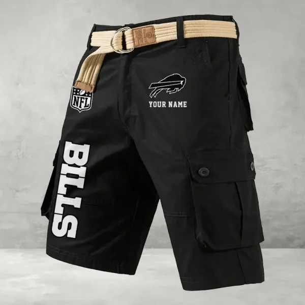 Buffalo Bills Men's Cargo Shorts Button Trend Unique Design Team S9CSBT123