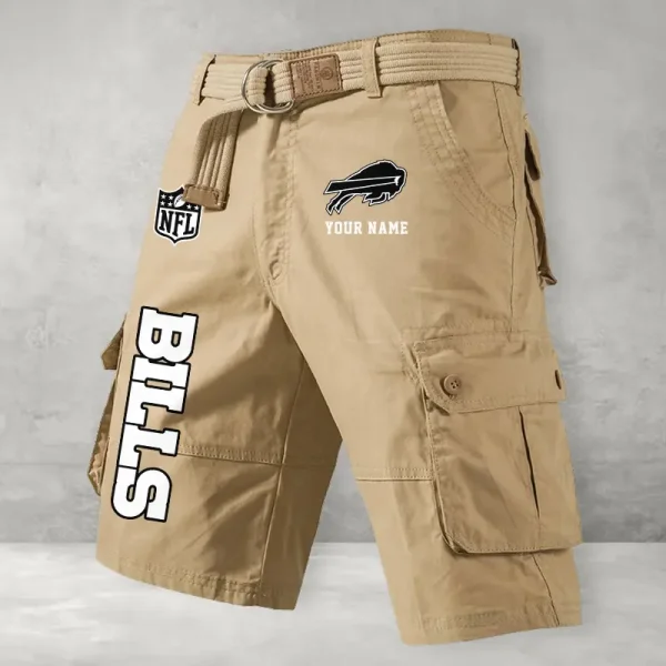 Buffalo Bills Men's Cargo Shorts Button Trend Unique Design Team S9CSBT123 - Image 2