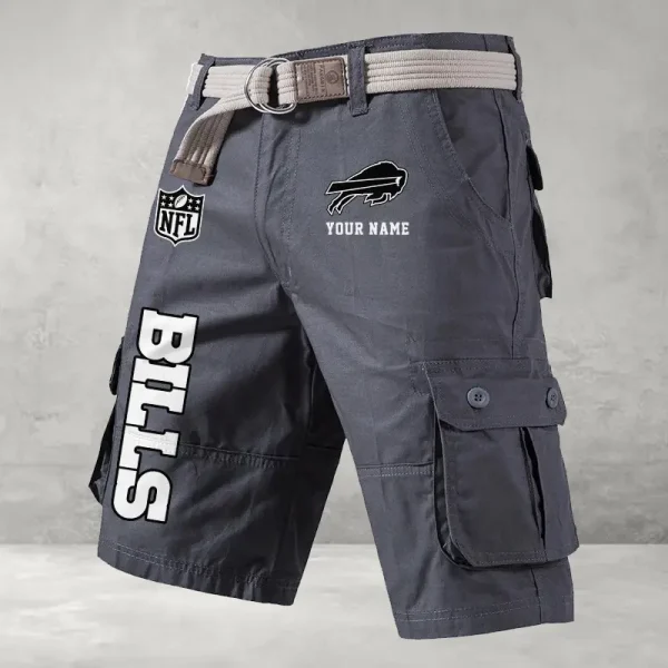 Buffalo Bills Men's Cargo Shorts Button Trend Unique Design Team S9CSBT123 - Image 4