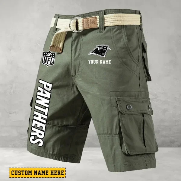 Carolina Panthers Men's Cargo Shorts Button Trend Unique Design Team S9CSBT124 - Image 3