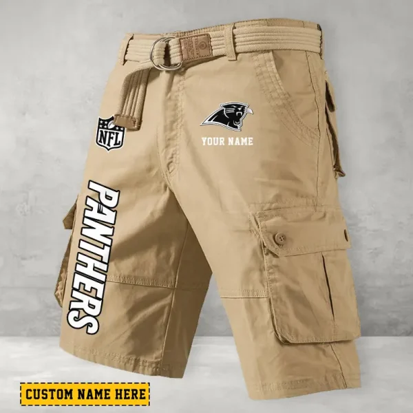 Carolina Panthers Men's Cargo Shorts Button Trend Unique Design Team S9CSBT124 - Image 4