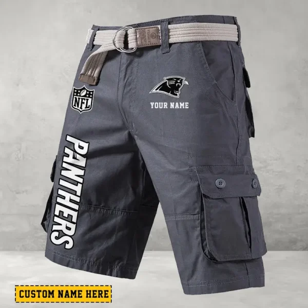 Carolina Panthers Men's Cargo Shorts Button Trend Unique Design Team S9CSBT124 - Image 5